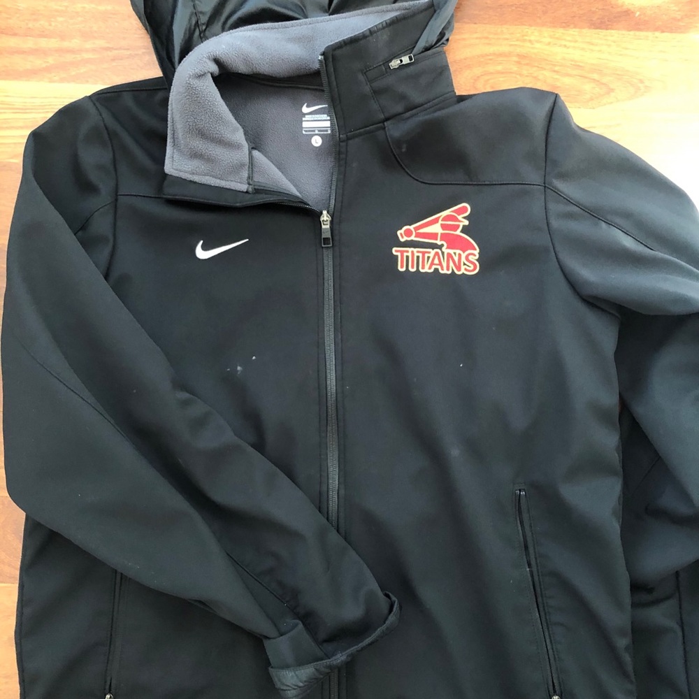 nike titans black windbreaker zip up size large